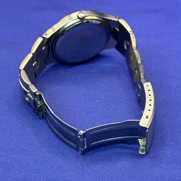 Massimo Indigo Blue Silver-Tone Quartz Watch.  Fresh Battery. - Picture 11 of 15